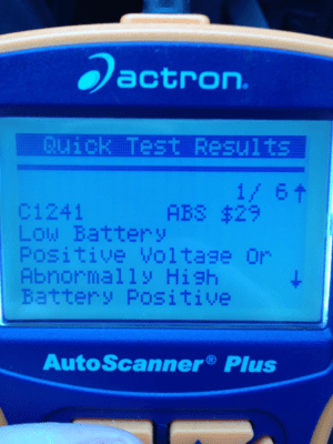 C1241 Low Battery Positive Voltage