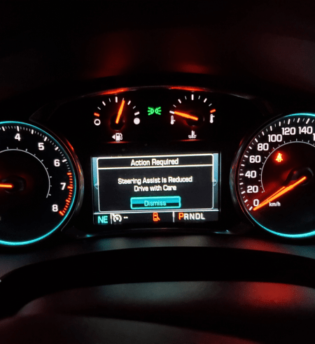 steering assist is reduced warning message