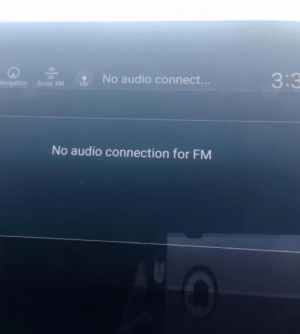No Audion connection warning message