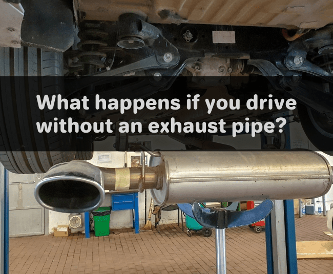 exhaust pipe being removed