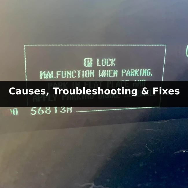 P Lock Malfunction when parking Prius