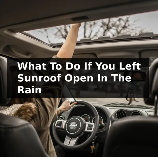 raining through car sunroof