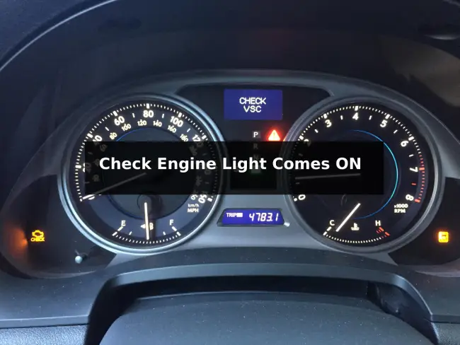 check engine light on