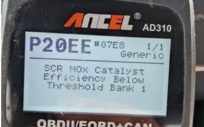 Code P20EE (SCR NOx Catalyst Efficiency Below Threshold (Bank 1) Explained
