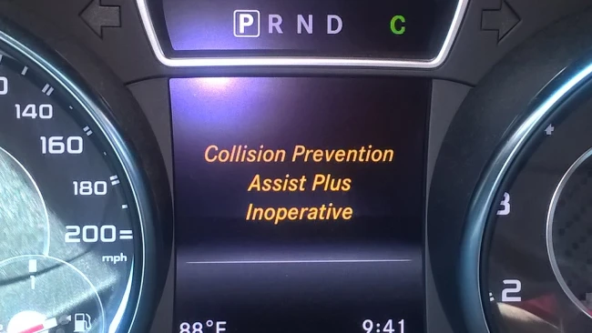 Collision Prevention Assist Plus Inoperative Mercedes