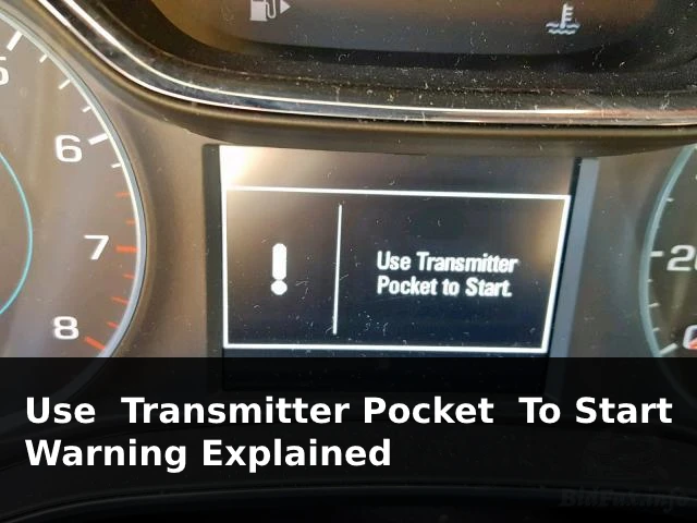 Use  Transmitter Pocket  To Start warning