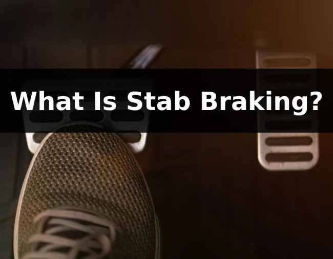 driver performing stab braking