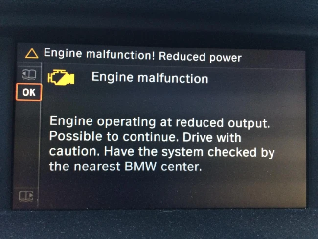 Engine Malfunction Reduced Power BMW