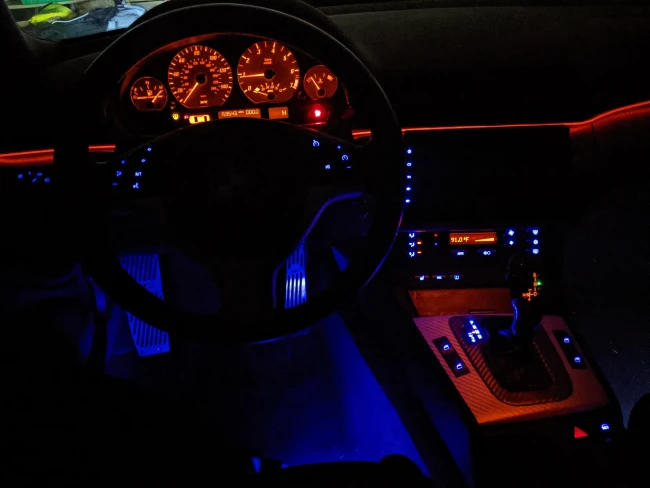 bmw with aftermarlet led lights