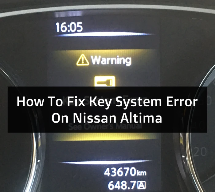 key system error nissan altima