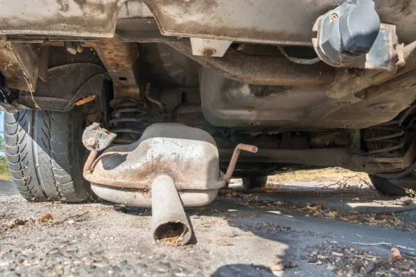 car missing exhaust